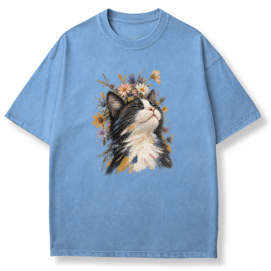 Painterly Cat Portrait T-shirt