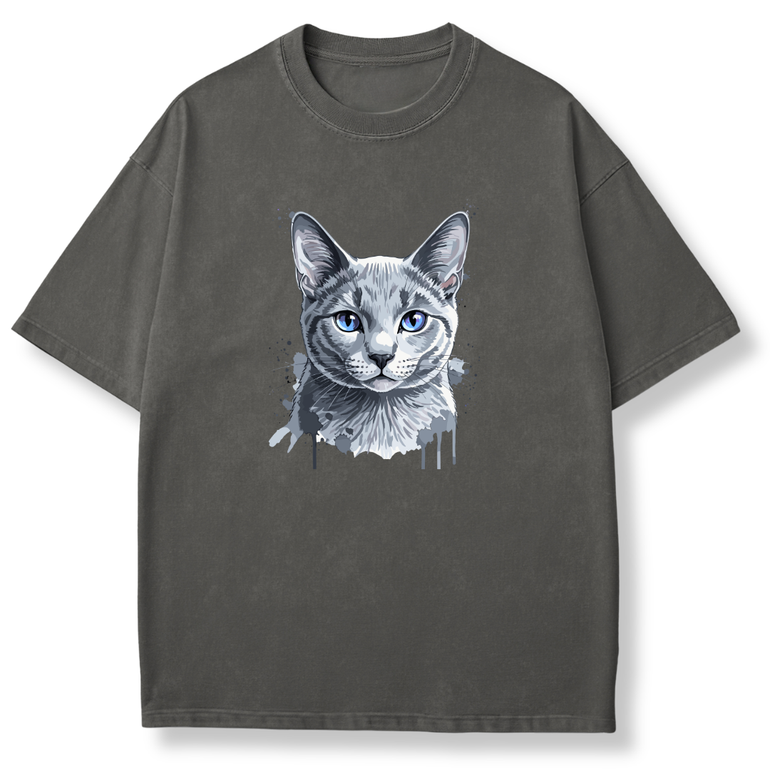 Watercolor Cat Stare T-shirt