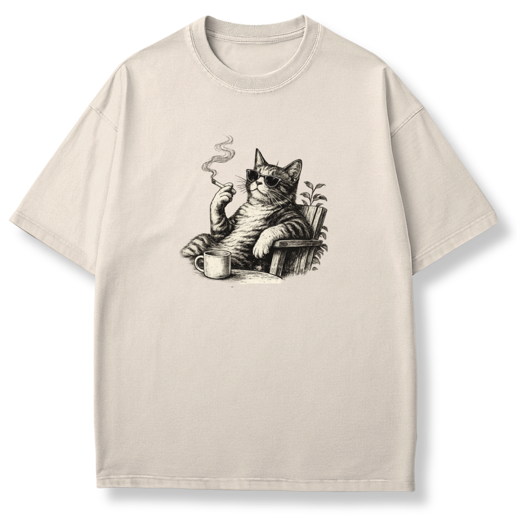 Vintage Smoking Cat T-shirt