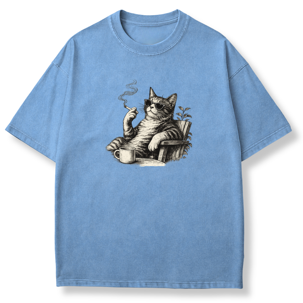 Vintage Smoking Cat T-shirt
