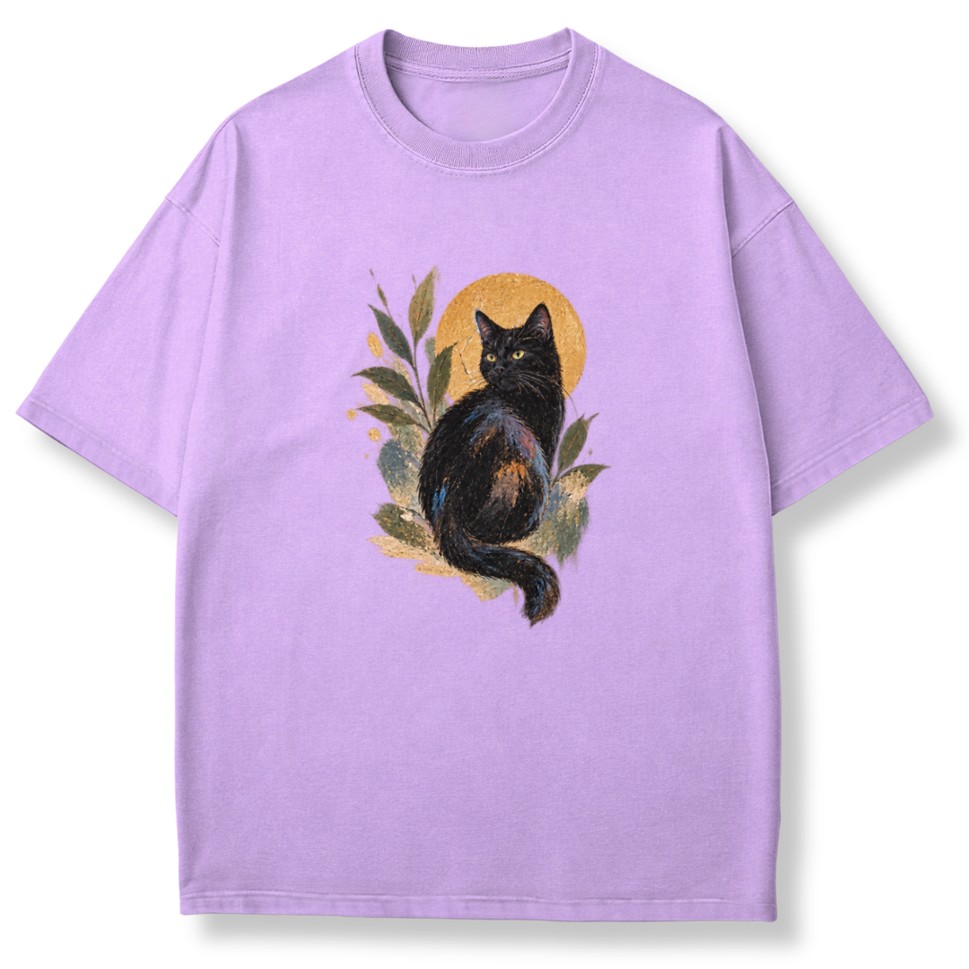 Abstract Black Cat T-shirt