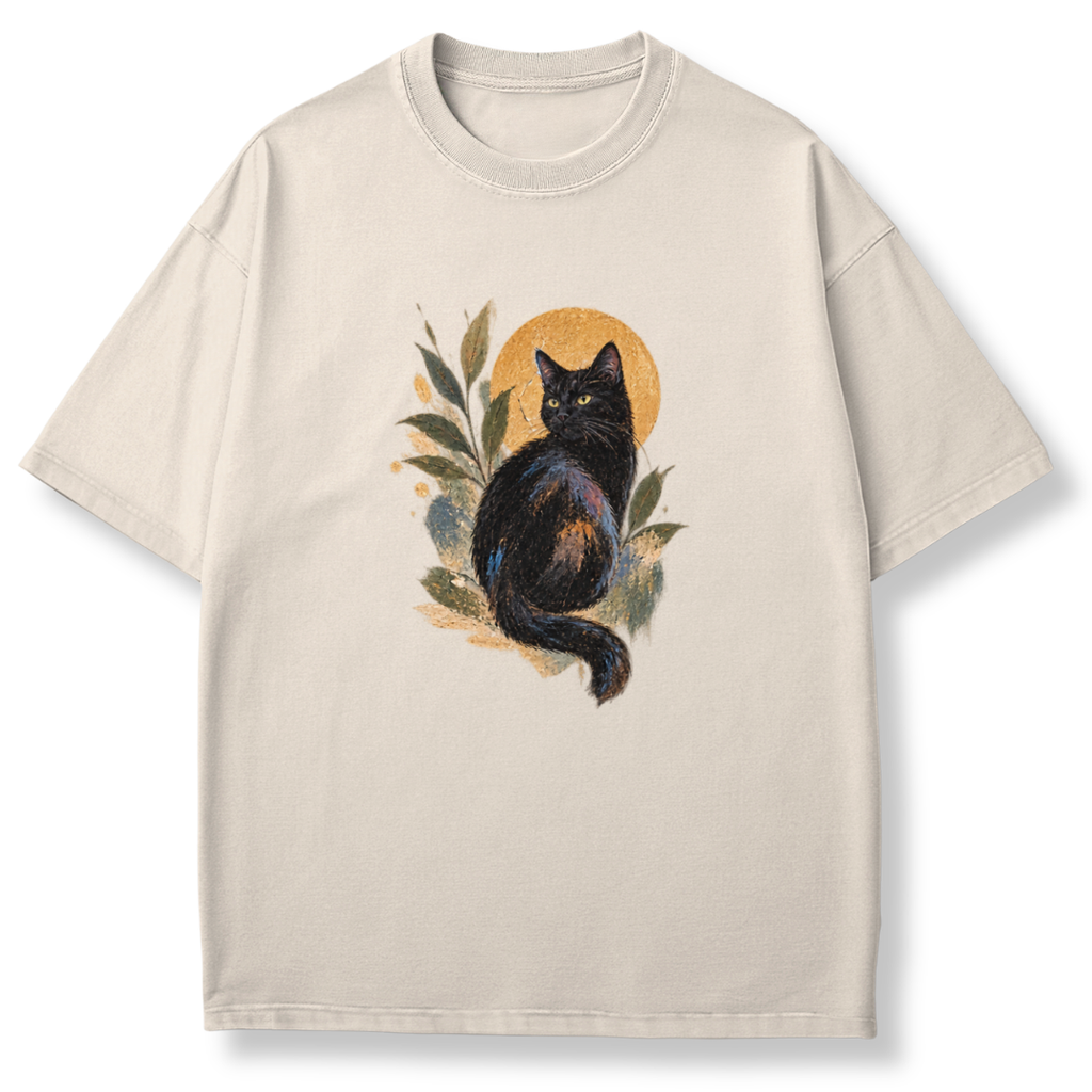 Abstract Black Cat T-shirt