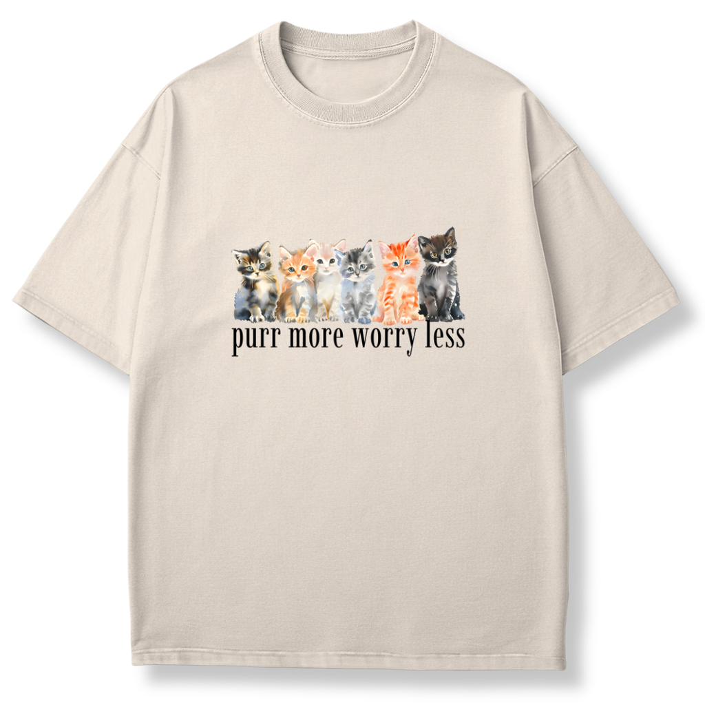 Purr More Worry Less Cat T-shirt