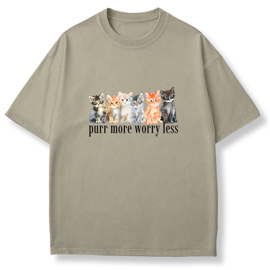 Purr More Worry Less Cat T-shirt