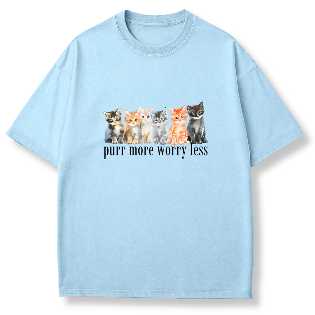 Purr More Worry Less Cat T-shirt