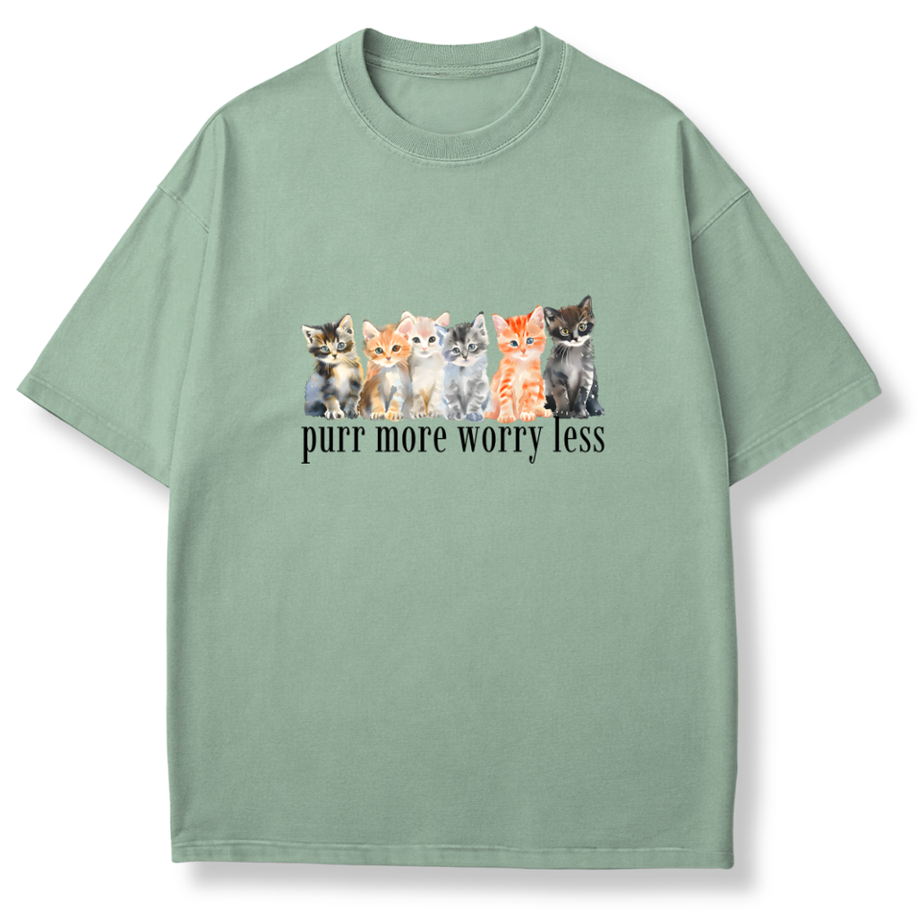 Purr More Worry Less Cat T-shirt