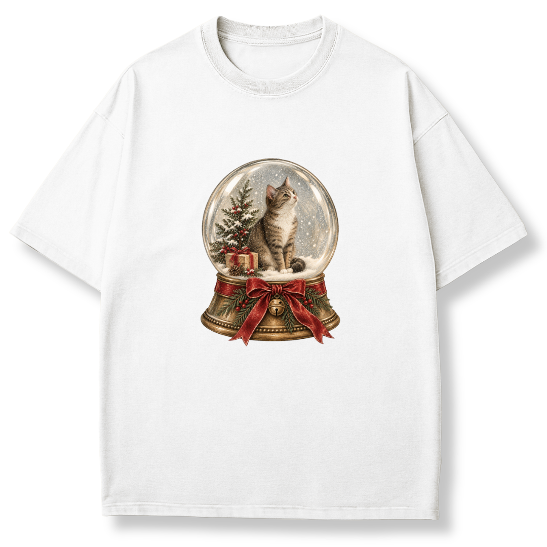 Cat Snow Globe T-shirt
