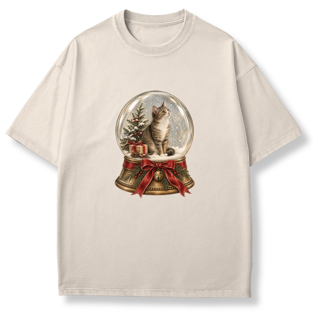 Cat Snow Globe T-shirt
