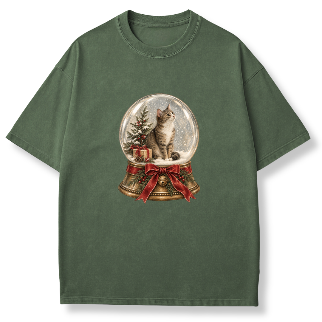 Cat Snow Globe T-shirt