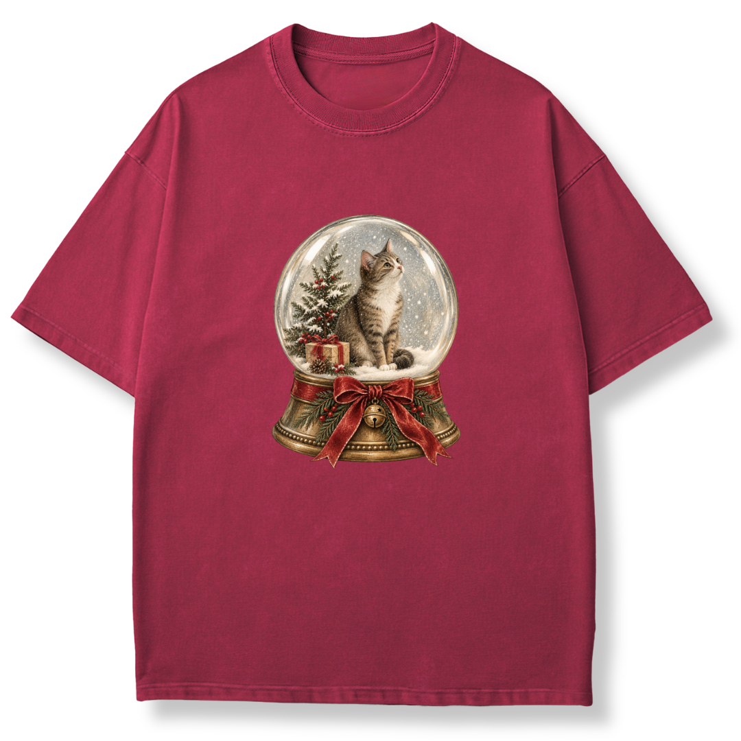 Cat Snow Globe T-shirt