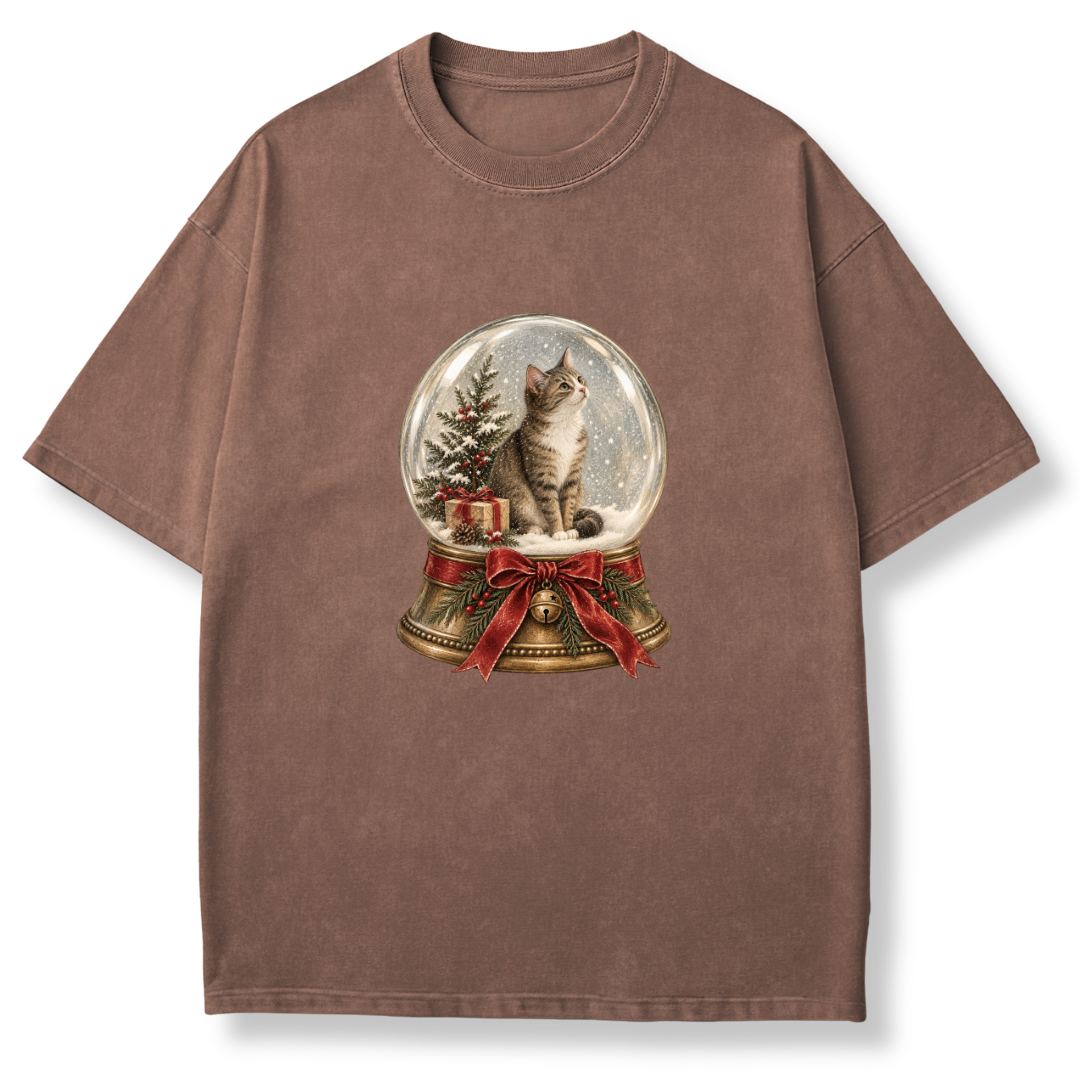 Cat Snow Globe T-shirt